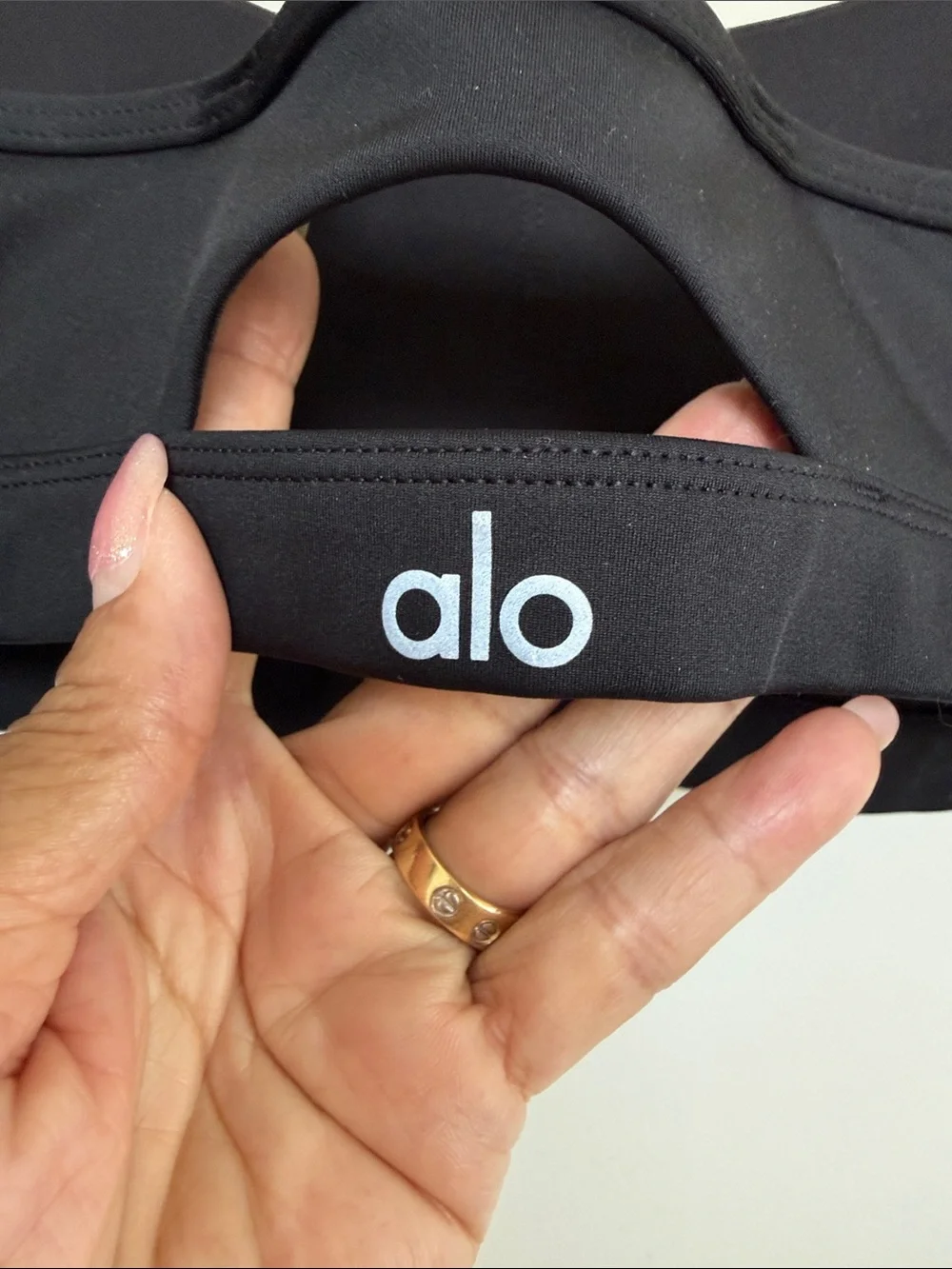 ALO Yoga Black Strappy Sports Bralette